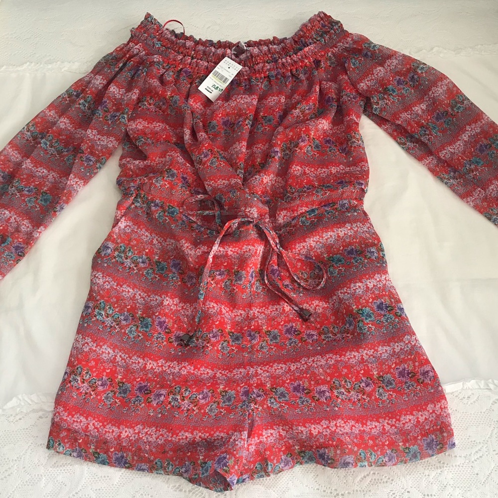 NWT Barney’s New York floral romper size S
